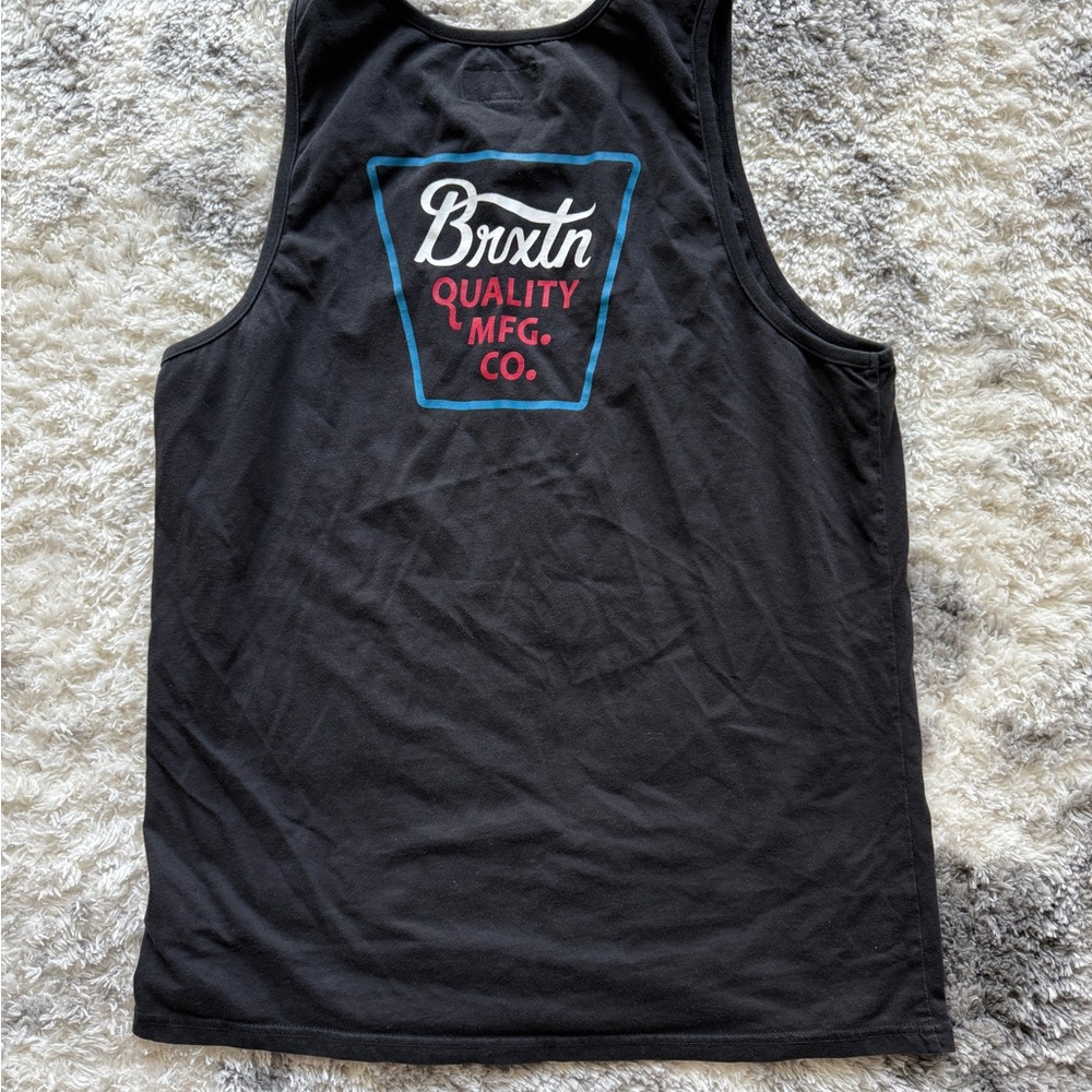 Brixton Black Tank Top with Graphic Design